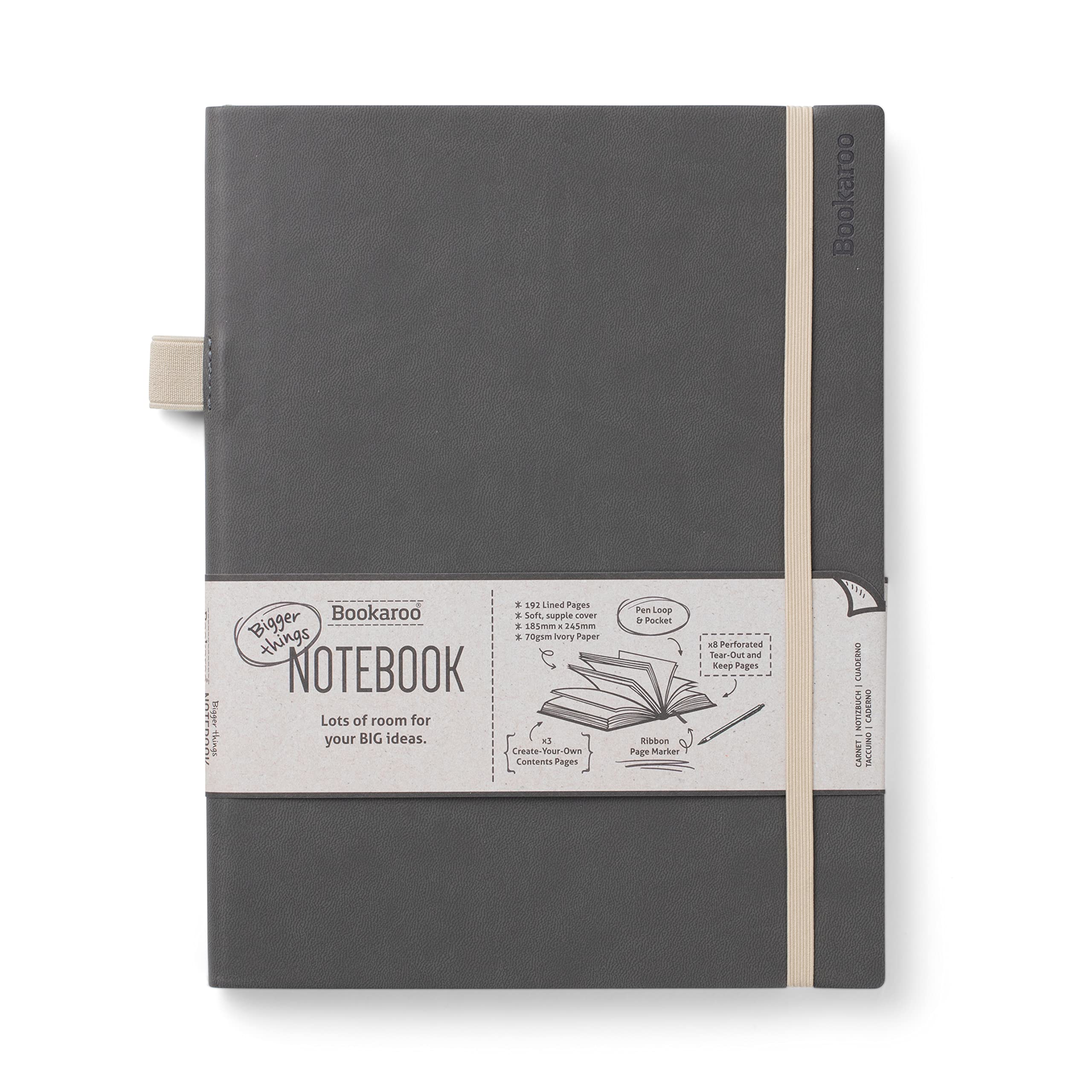 IF Bookaroo Bigger Things Notebook Journal - Charcoal
