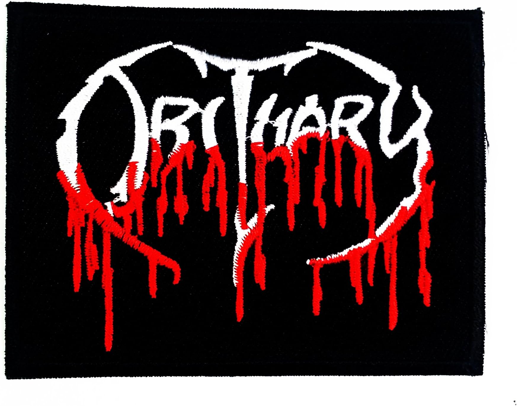 Obituary Heavy Meatal Rock Punk Music Band Logo Patch Sew Iron on Embroidered Appliques Badge Sign Costume Gift../with High Quality