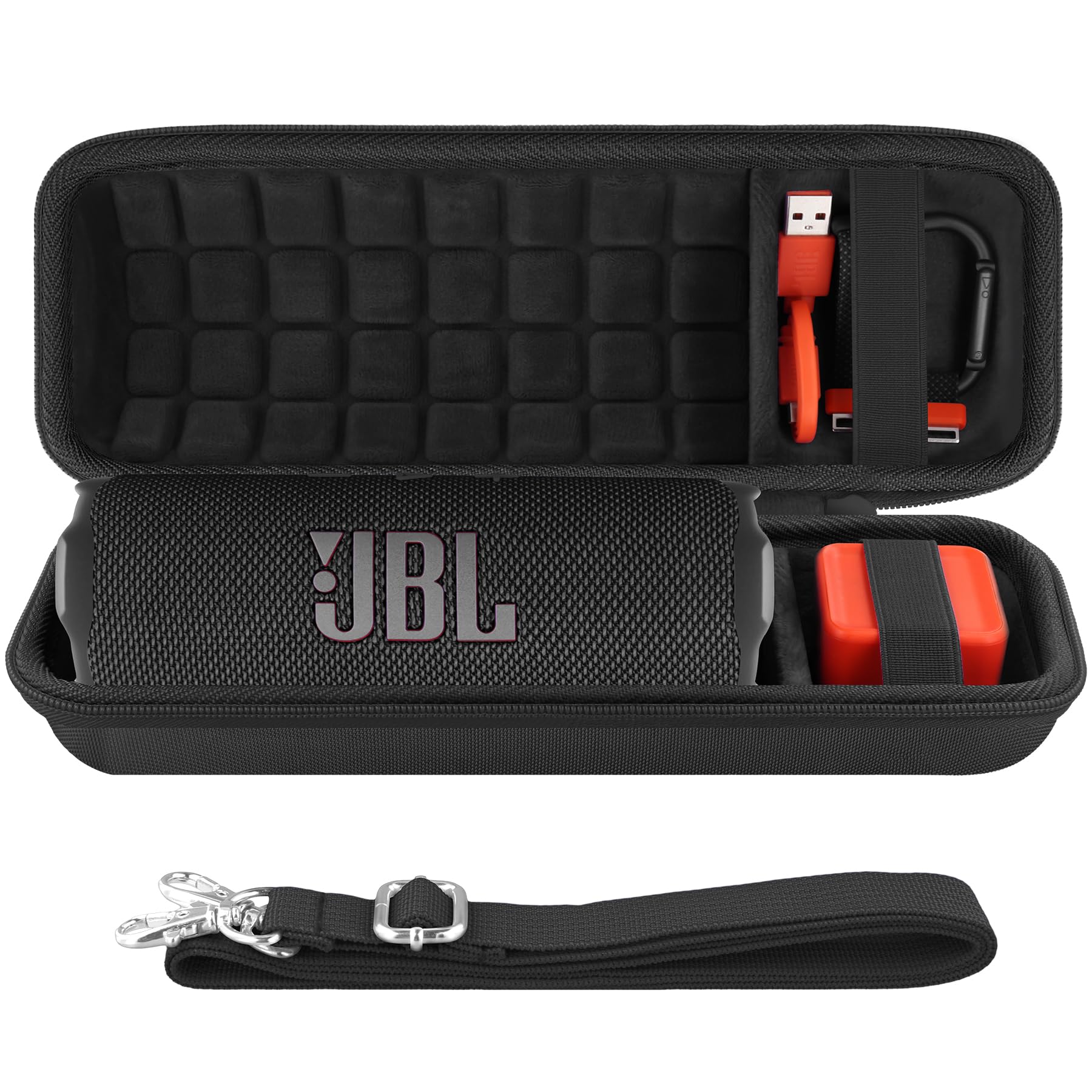 co2CREA Hard Travel Case for JBL Flip 7 Flip6 Flip5 Waterproof Portable Bluetooth Speaker, Case Only