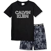 Calvin Klein Boys' Two Piece Sleepwear Top and Bottom Pajama Set
