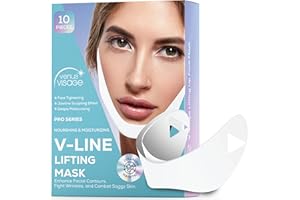 VENUS VISAGE V Line Lifting Mask - Invisible Face Strap - Chin Strap for Double Chin for Women and Men - Firming Double Chin Strap for Defined Jawline (10 Count, 1 Pack)