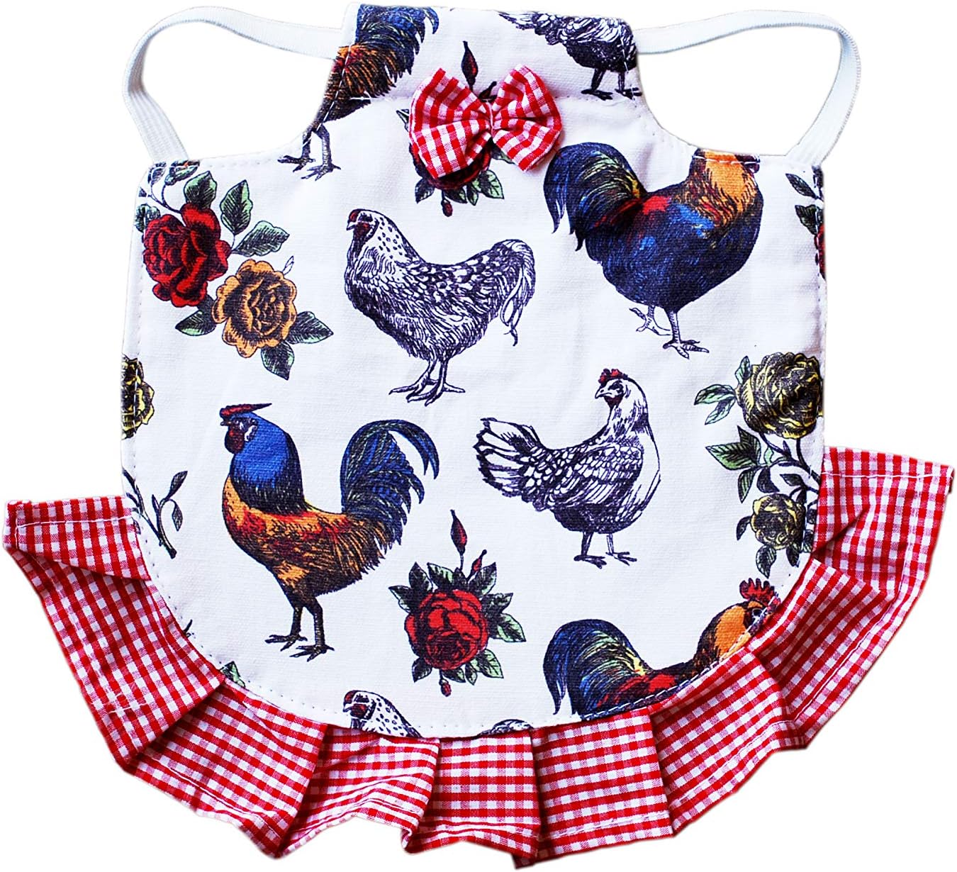Hen Saddle Single Strap Apron Jacket Standard Size Chicken Poultry (Red)