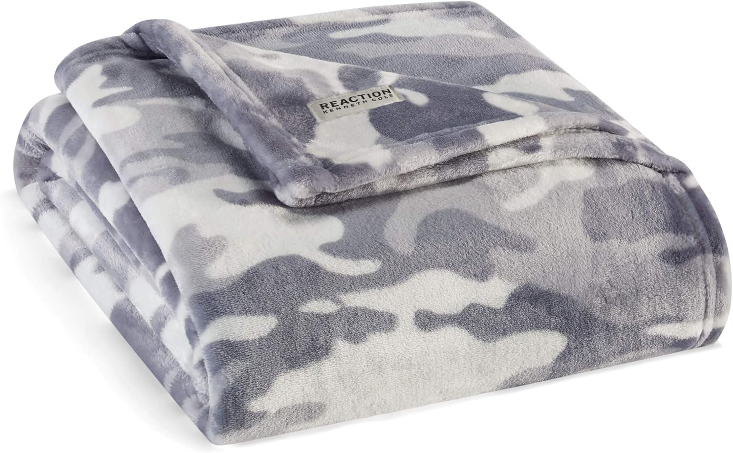 Kenneth Cole REACTION Blend Out Grey 50" X 70" Ultra Soft Plush Fleece Throw Blanket