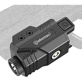 DEFENTAC Pistol Light with Strobe and Momentary Function for Railed Guns | Adjustable Rail Mount, Rechargable, with Power Status Indicator, 600 Lumens, Fits Compact &amp; Full-Size Picatinny &amp; GL Rails