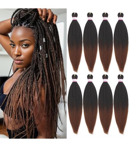 Amazon.com : Pre-stretched Braiding Hair Extension Ombre 