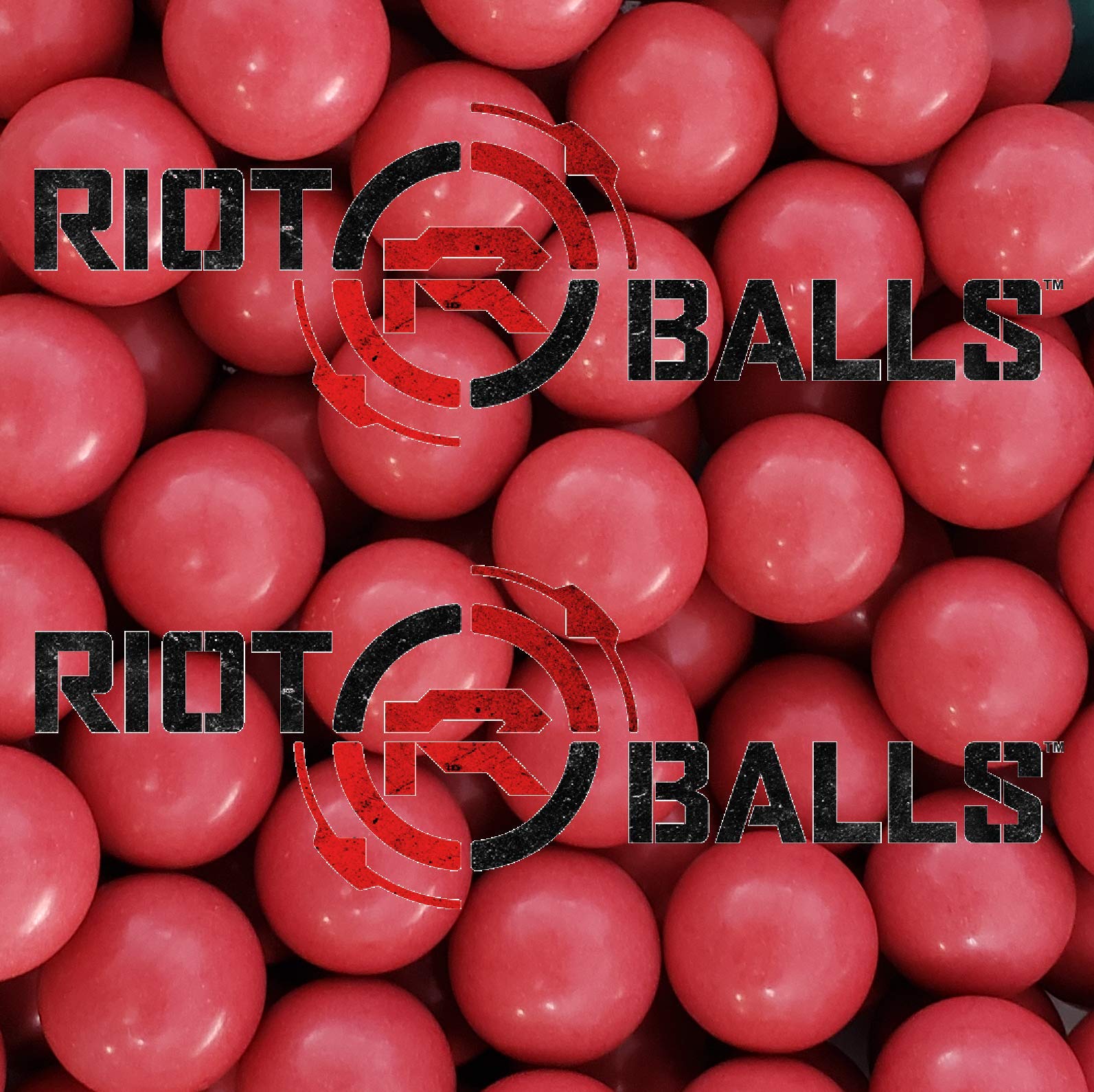 RED 100 X 0.68 Cal. PVC Nylon Riot Balls Self Defense Target Practice