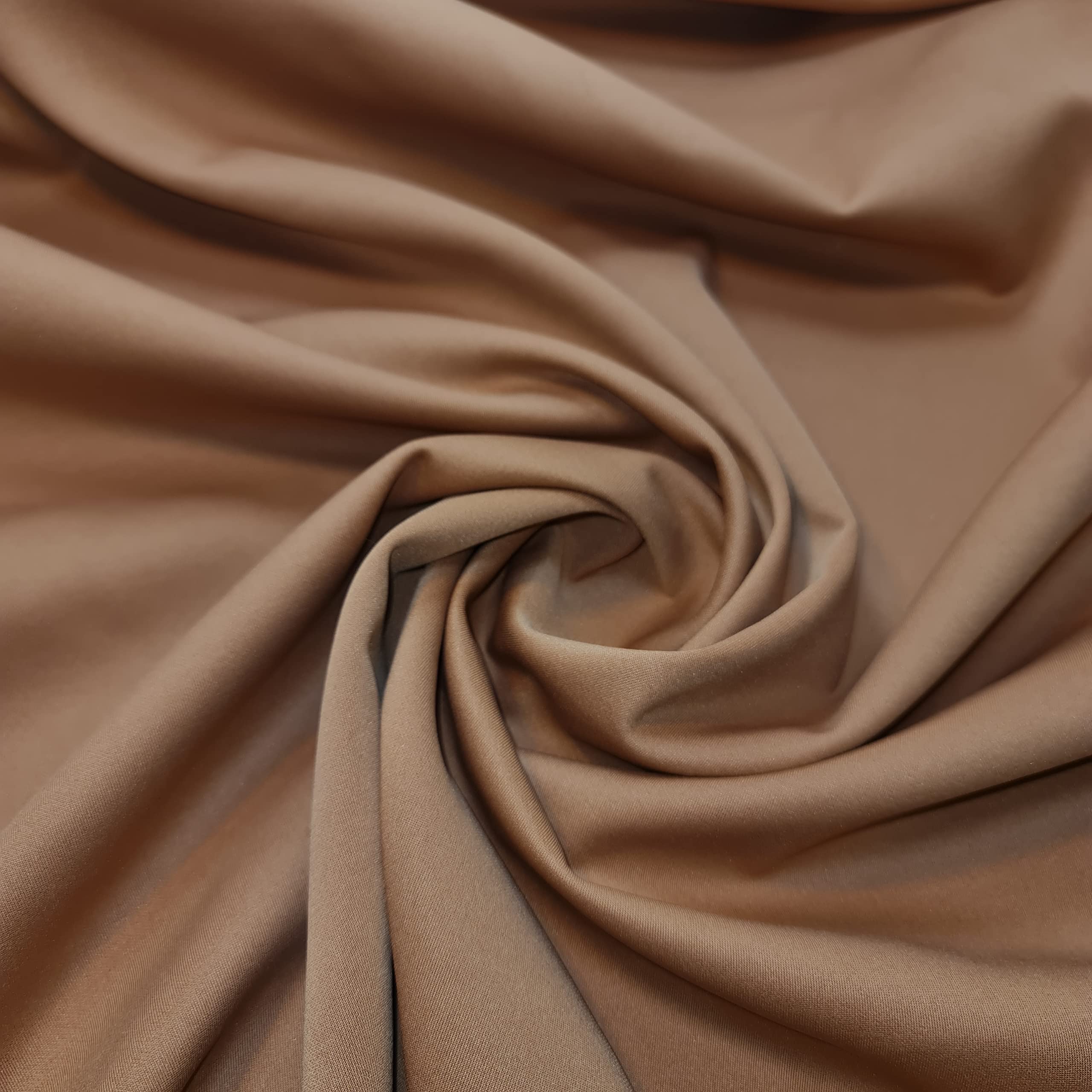 Plain Scuba/Crepe Jersey Stretch Spandex Dress Fabric Material 58" Wide (Camel) — image 1