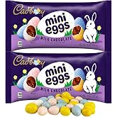 Cadbur,yMini Eggs Milk Chocolate Candy, 9 oz Bag (2 Pack) &ndash; Crisp Sugar Shell Chocolate Candy Treats, Colorful Crunchy Eggs