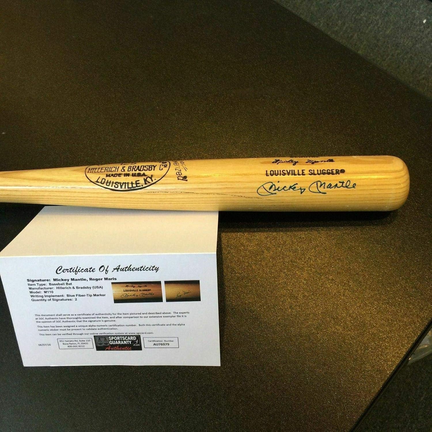 mickey mantle baseball bat