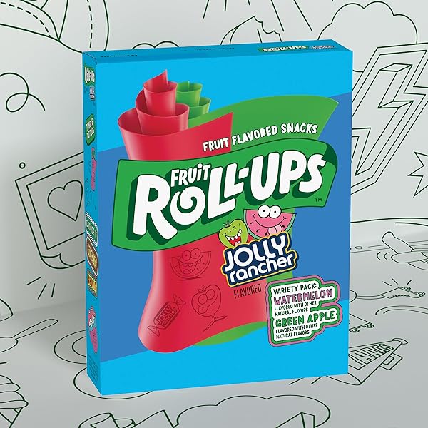 FRUIT ROLL-UPS FRUIT FLAVORED SNACKS, JOLLY RANCHER, VARIETY PACK, 10 CT