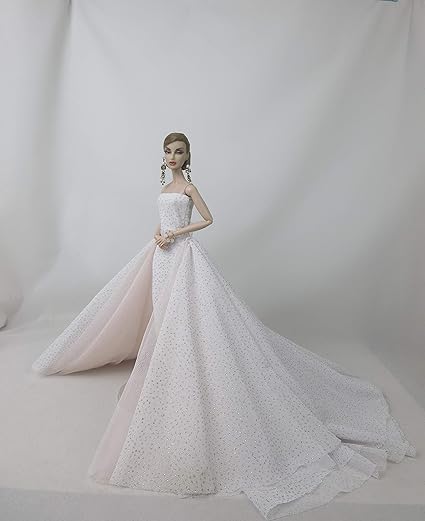 DSstyles Fashion Elegant Double Side 1+4 Layer Wedding Dress for 30CM Doll
