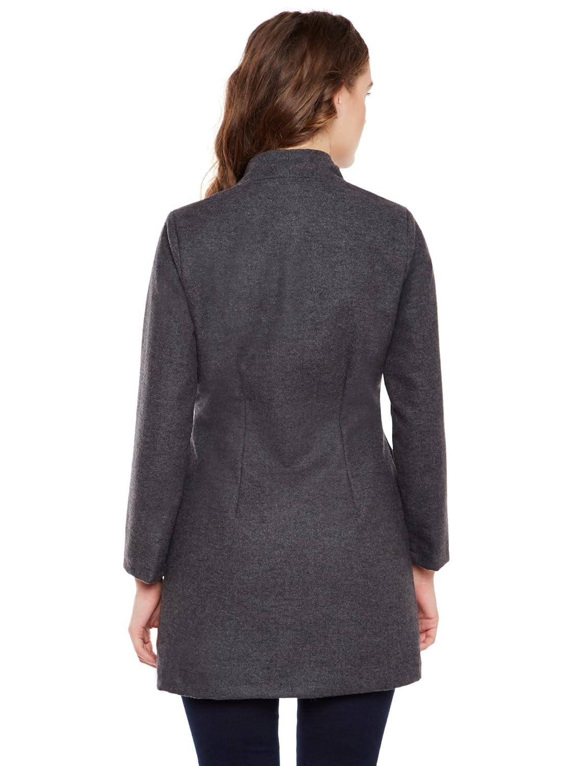 martini women woolen long winter coat (grey, xx-large)