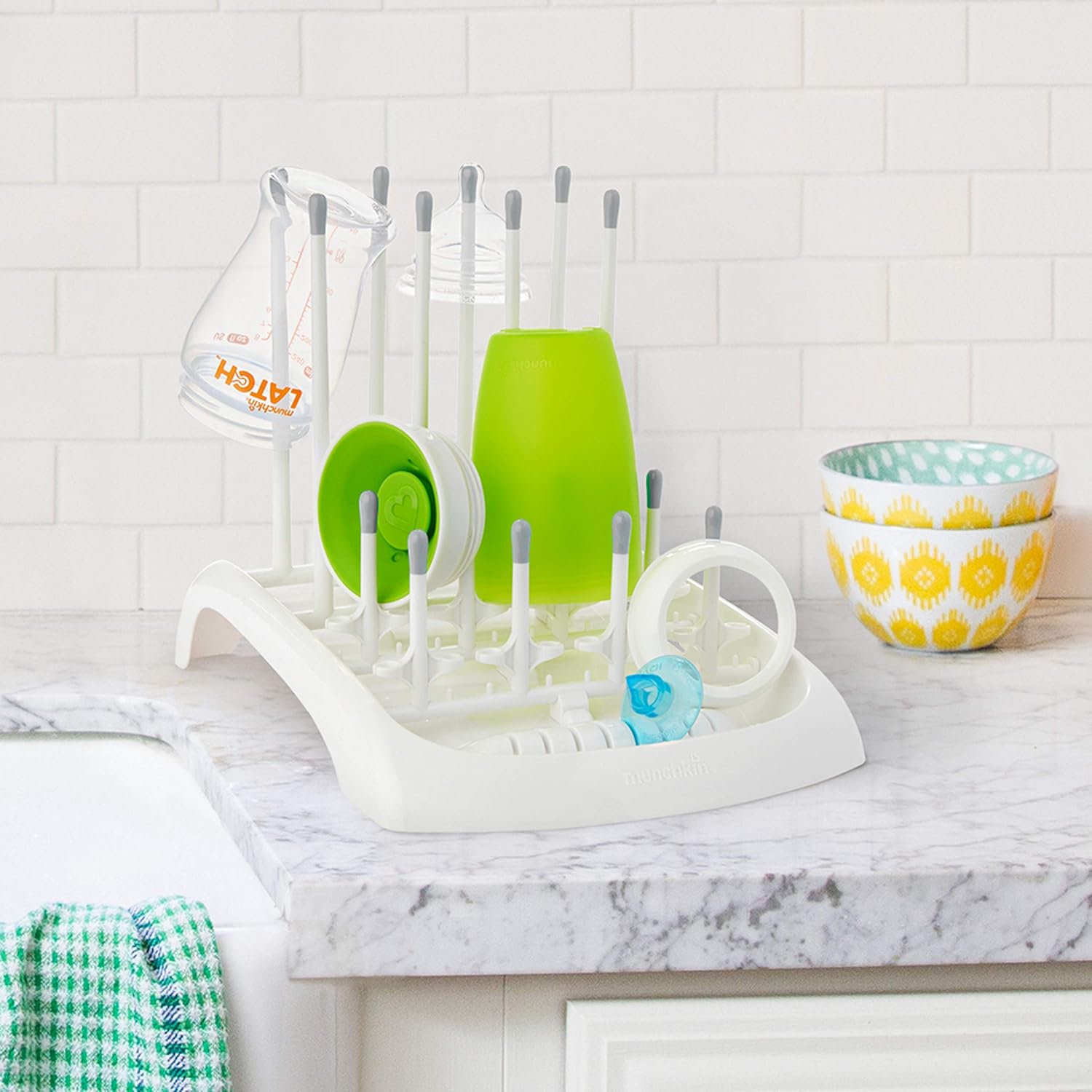 Munchkin Fold Baby Bottle Countertop Drying Rack, Grey : Baby