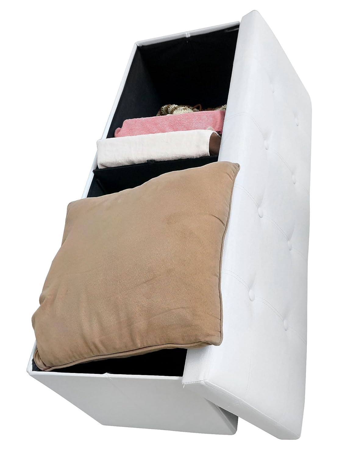 Material: Imitación de Cuero 110 x 38 x 38 cm Almacenamiento Otomano