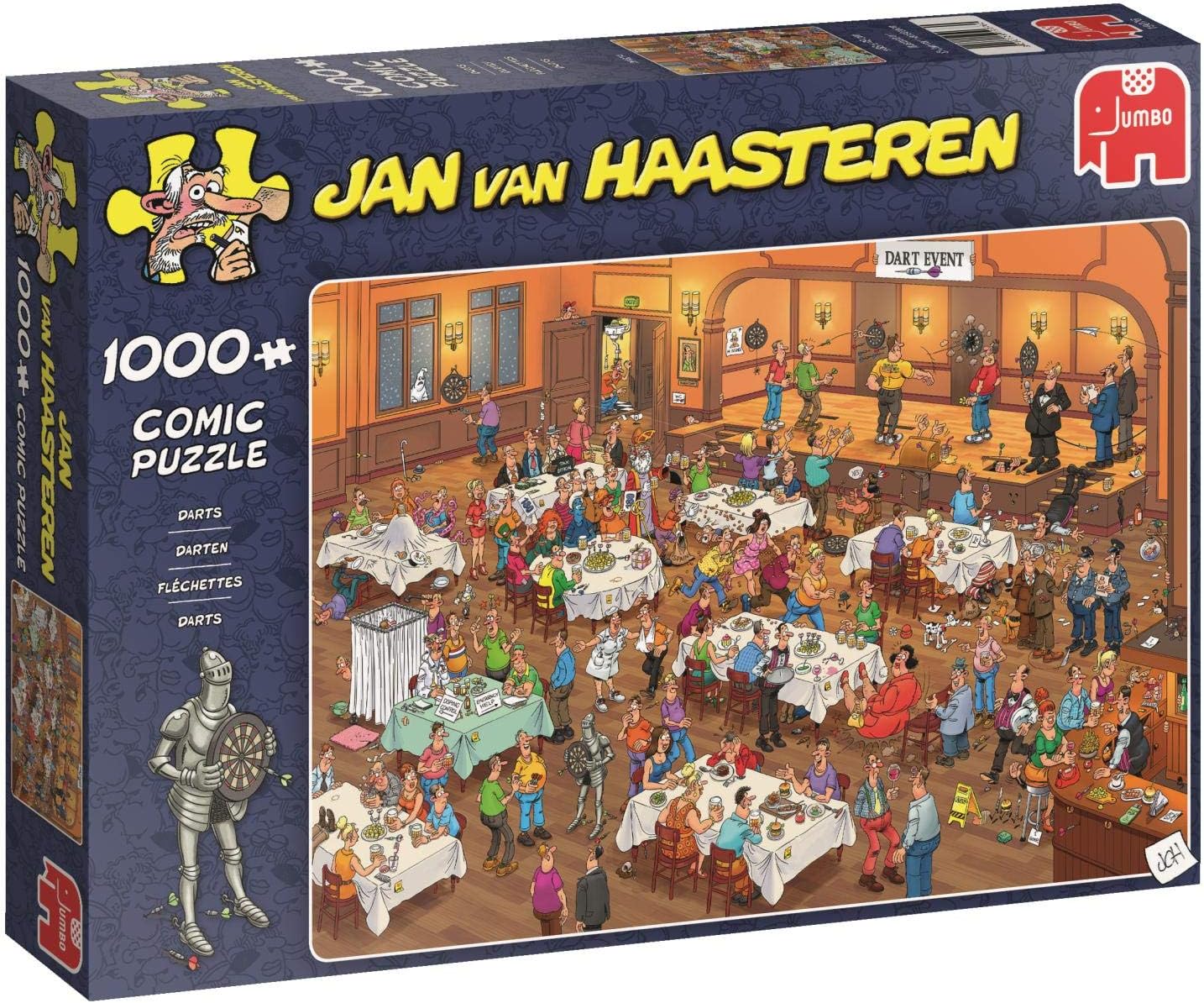 Jumbo, Jan Van Haasteren - Darts, Jigsaw Puzzles for Adults, 1000 piece