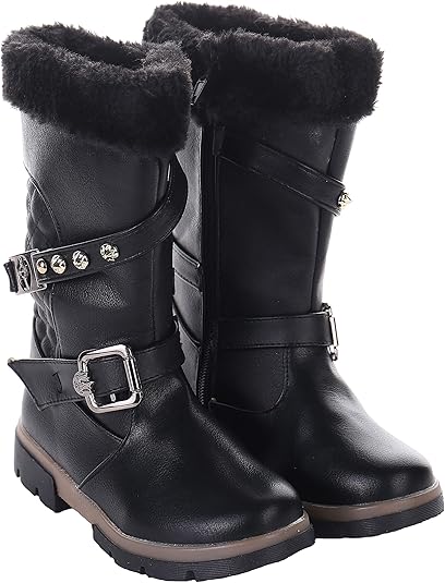 girls black winter boots