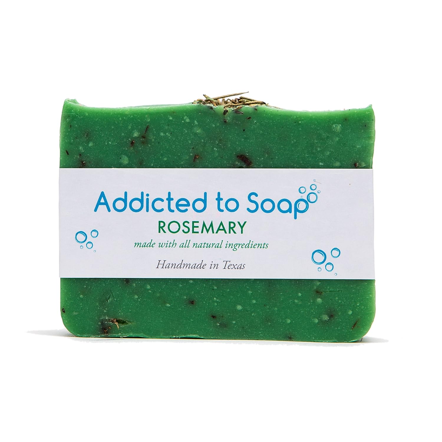 Addicted to Soap – Old Fashioned Natural Shampoo Bar 5 Ounces Eco-Friendly Solid Bar Shampoo for Men & Women Organic Coconut Oil Sulfate Free Leaves Hair Shiny Soft (Rosemary Shampoo Bar)