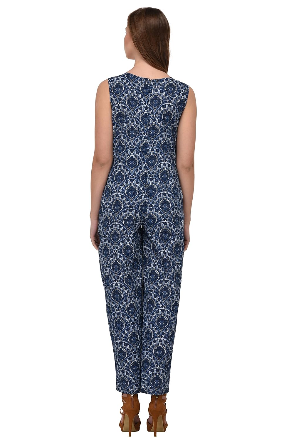 amirah's women casual v neck pockets sleeveless drawstring romper jumpsuits