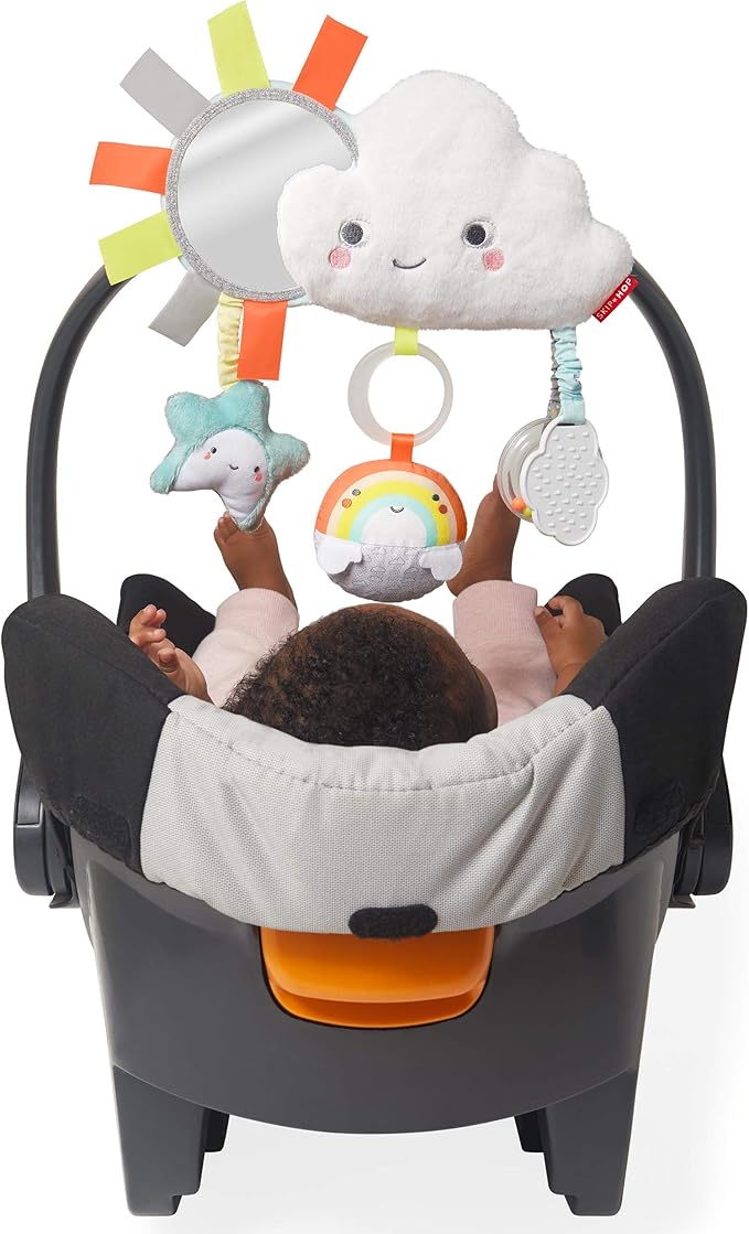 skip hop silver lining cloud stroller bar toy