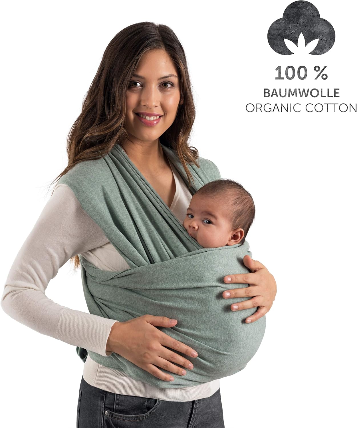 Baby Sling 100 Natural Organic Cotton Nursing Carrier Adjustable
