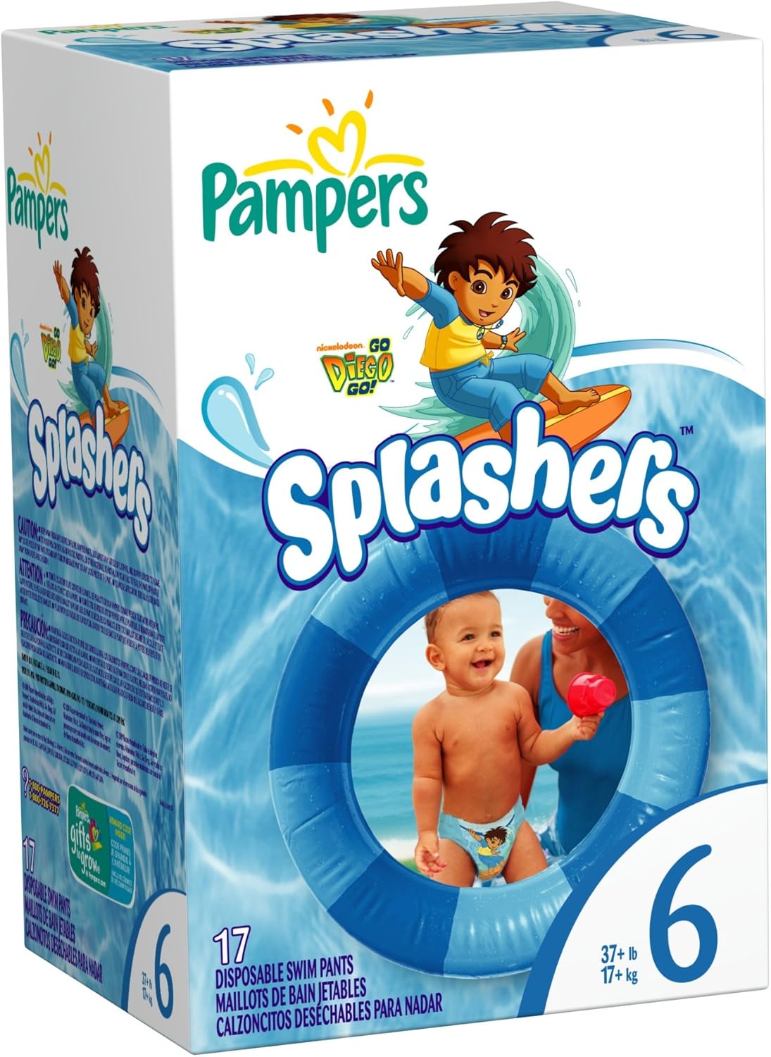 pampers splashers size 6