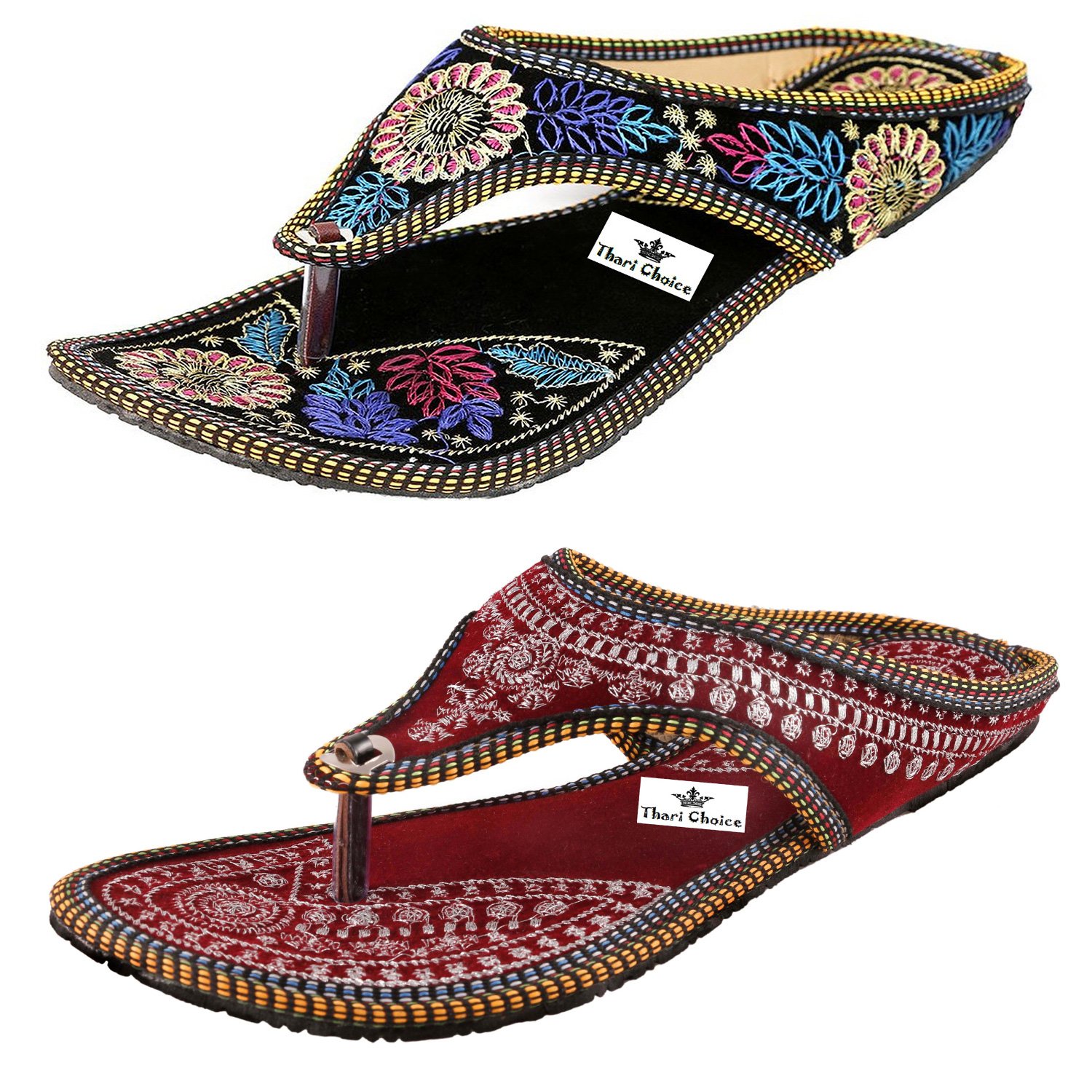 thari choice woman ethic flat stylish slipper combo pack