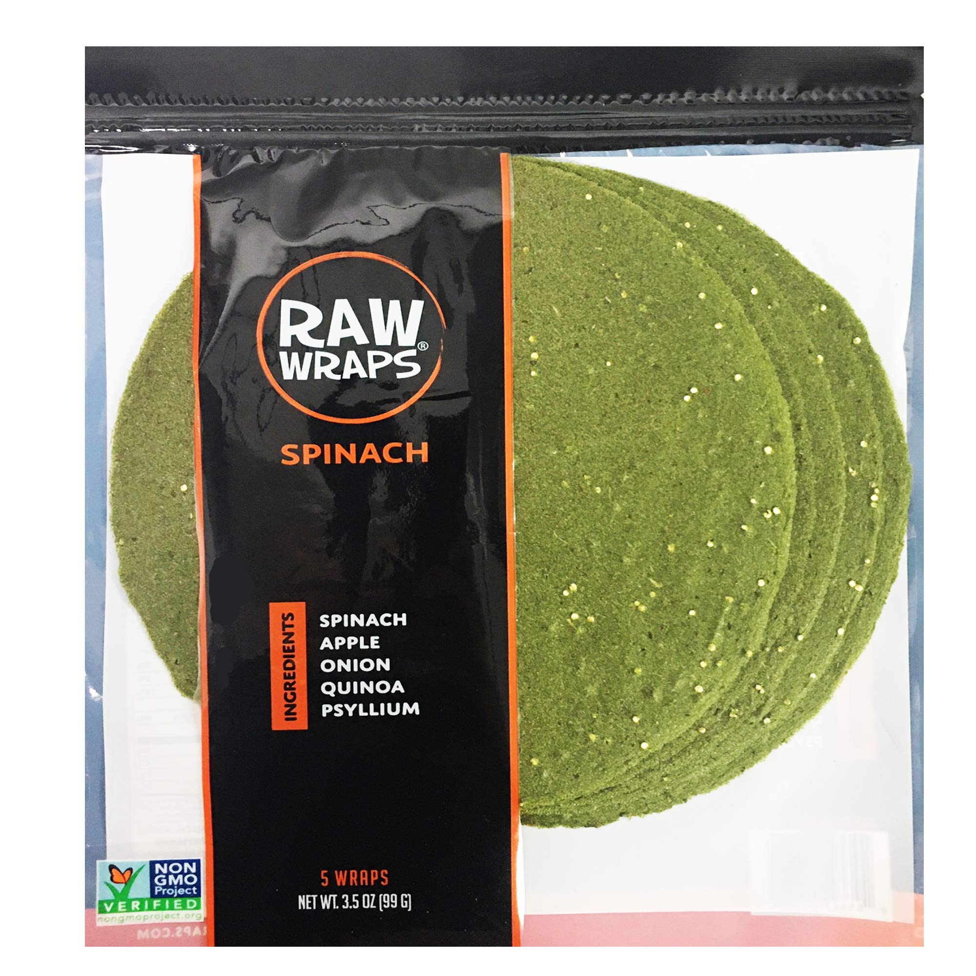 Raw Wraps, Gluten Free, Paleo, Vegan, Keto Friendly Food, Shelf Stable
