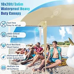 COBIZI Canopy 10x20 Pop Up Canopy Tent with 4