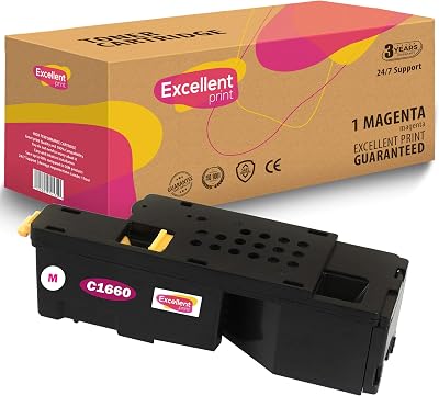 Excellent Print Magenta Toner for Dell C1660 C1660W C1660CN High Yield