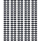 QYVEWY 50/100 Pack Rectangle Sunglasses Bulk for Adult Retro Cheap 90s Y2K Small Glasses UV400 Protection