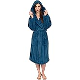 TowelSelections Womens Robe Soft Plush Bathrobe Fleece Hooded Spa Bath Robe for Women