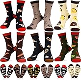Viwnrxta Funny Food Socks for Man and Woman,6 Pcs Food Lovers Fun Cozy Crazy Novelty Fashion Cotton Socks