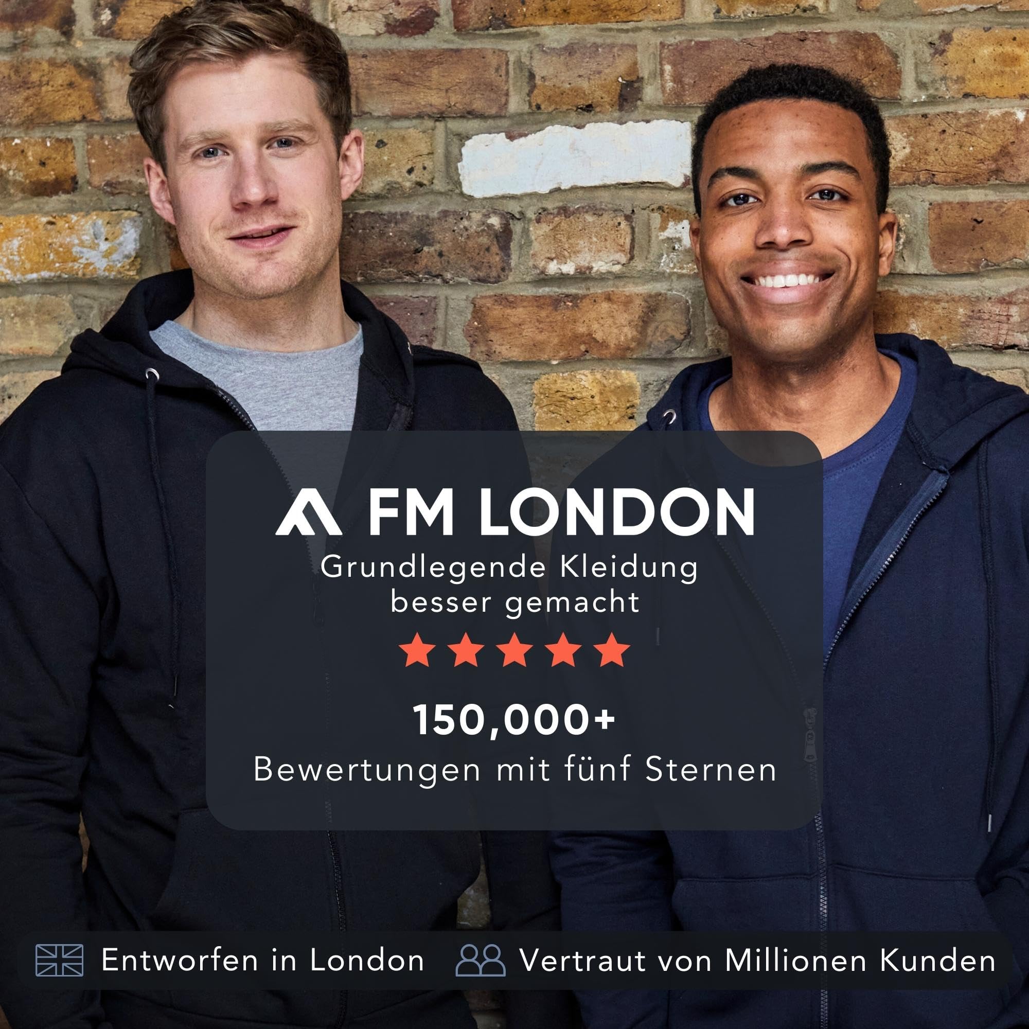 Fm London Herren-t-shirt (3/5er-pack) Herren T-Shirt , Schwarz, Grau, Weiß, Marineblau, Anthrazit (5er-pack), M 6