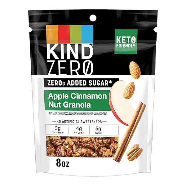 KIND ZERO ADDED SUGAR GRANOLA, APPLE CINNAMON NUT,...