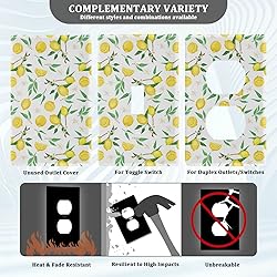 Yellow Lemon Flowers Toggle Light Switch Wall Plate