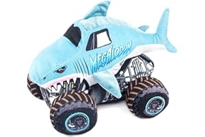 Jay Franco Monster Jam Plush Stuffed Megalodon Pillow Buddy - Super Soft Polyester Microfiber, 16 inches
