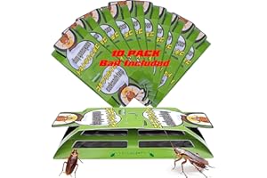 TYSONIR Cockroach Traps,Roach Traps,Cockroach Bait,Roach Motel,Child & Pet Friendly (10 Pack)