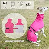 Geyecete Dog Raincoat Pink S Adjustable Reflective Straps Harness Hole view 5