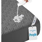 BEDLORE Waterproof Mattress Protector, King Size Mattress Pad | Deep Pockets Fit 6"-18" Mattresses, Soft Noiseless Dirt-proof Bed Mattress Cover Washable for Home, Bedroom, Hotel (Gray)
