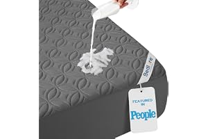 BEDLORE Waterproof Mattress Protector, Queen Size Mattress Pad Noiseless | Deep Pockets Fit 6