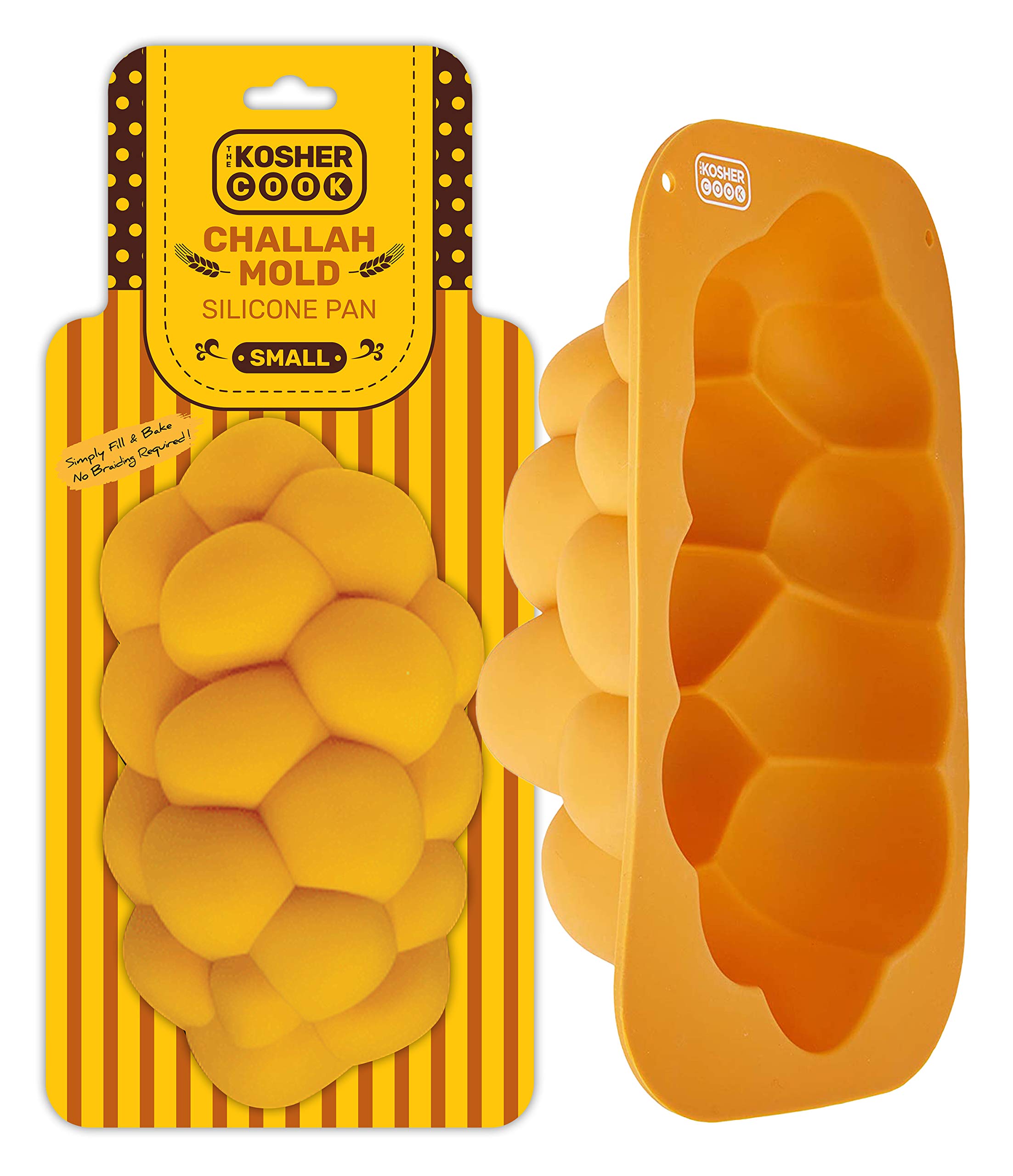 Silicone Braided Challah Pan - Small - Perfect Challah Bread Braid Baking Mold, No Shaping Required - Small - by The Kosher Cook