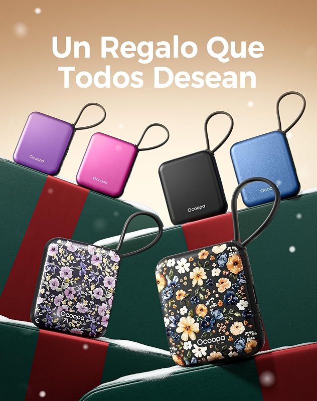 Calentador de Manos Recargable 2 Unidades, Eléctrico USB Calienta Manos Reutilizables 4000mAh, 3 Niveles hasta 52°C, Regalos Originales para Mujer, Ideal para Navidad, Viajar y Aire Libre