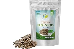 Toasted Hemp Seeds with Sea Salt - Non GMO, Soy & Gluten Free Plant Based Protein Snacks - Paleo, Vegan, Keto Friendly - For Cereal, Yogurt, Ice Cream, Oatmeal, & Salads - Better Option Foods, 2.5 lbs