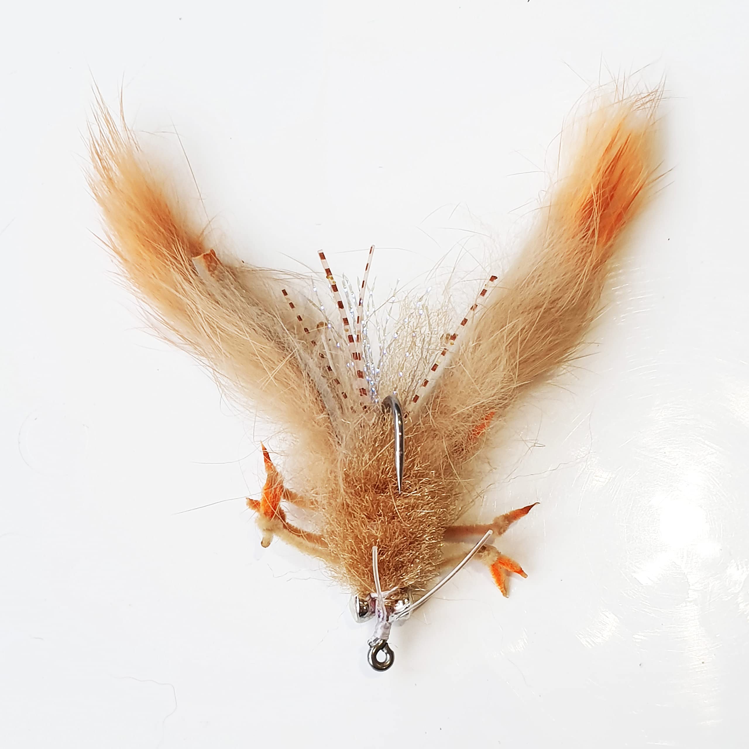 Crab fishing fly zonker SUPER FLY by FISHIN ADDICT #2 / 80mm (SANDY TAN)
