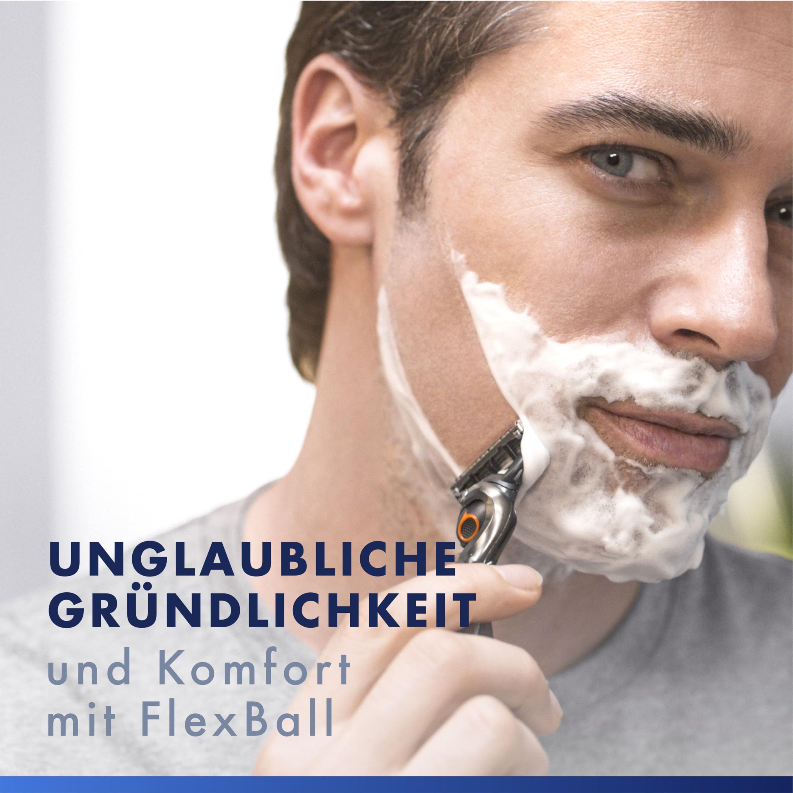 Gillette Fusion5 Proglide Rasierer Herren — Inkl. 1 Nassrasierer 10 Ersatzklingen mit Neuem Everglide Gleitstreifen für Noch Sanfteres Gleiten — Silber/Schwarz 2