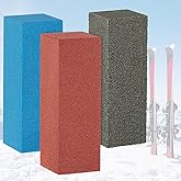 Patelai Gummy Rubber Edge Tuning Soft Hard Stones Trio Rubber Abrasive Stone Gummy Stone Ski Snowboard Tuning Equipment, 59 x 20 x 20 mm