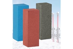 Patelai Gummy Rubber Edge Tuning Soft Hard Stones Trio Rubber Abrasive Stone Gummy Stone Ski Snowboard Tuning Equipment, 59 x 20 x 20 mm