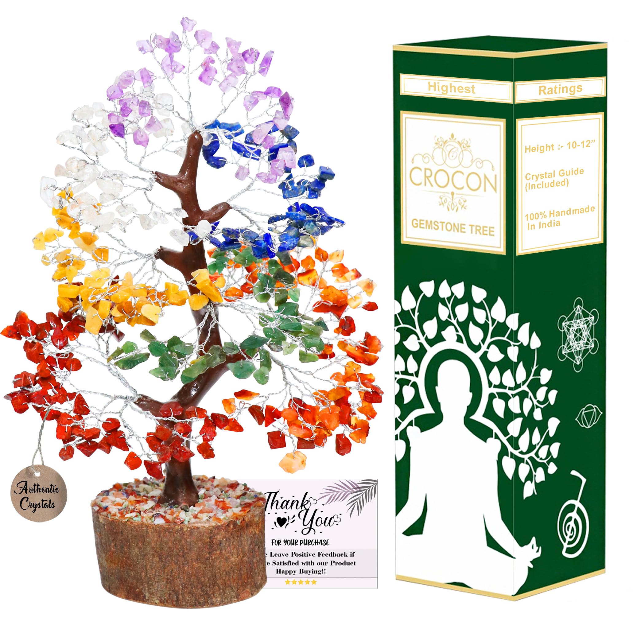 Crocon Seven Chakra Gemstone Tree Feng Shui