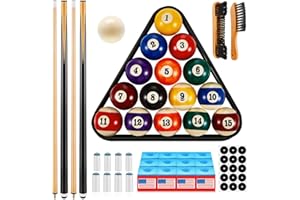Outus 71pcs Pools Table Accessories Billiards Balls with Triangle Stand Pool Cue Chalks Cue Spot Sticker Brush