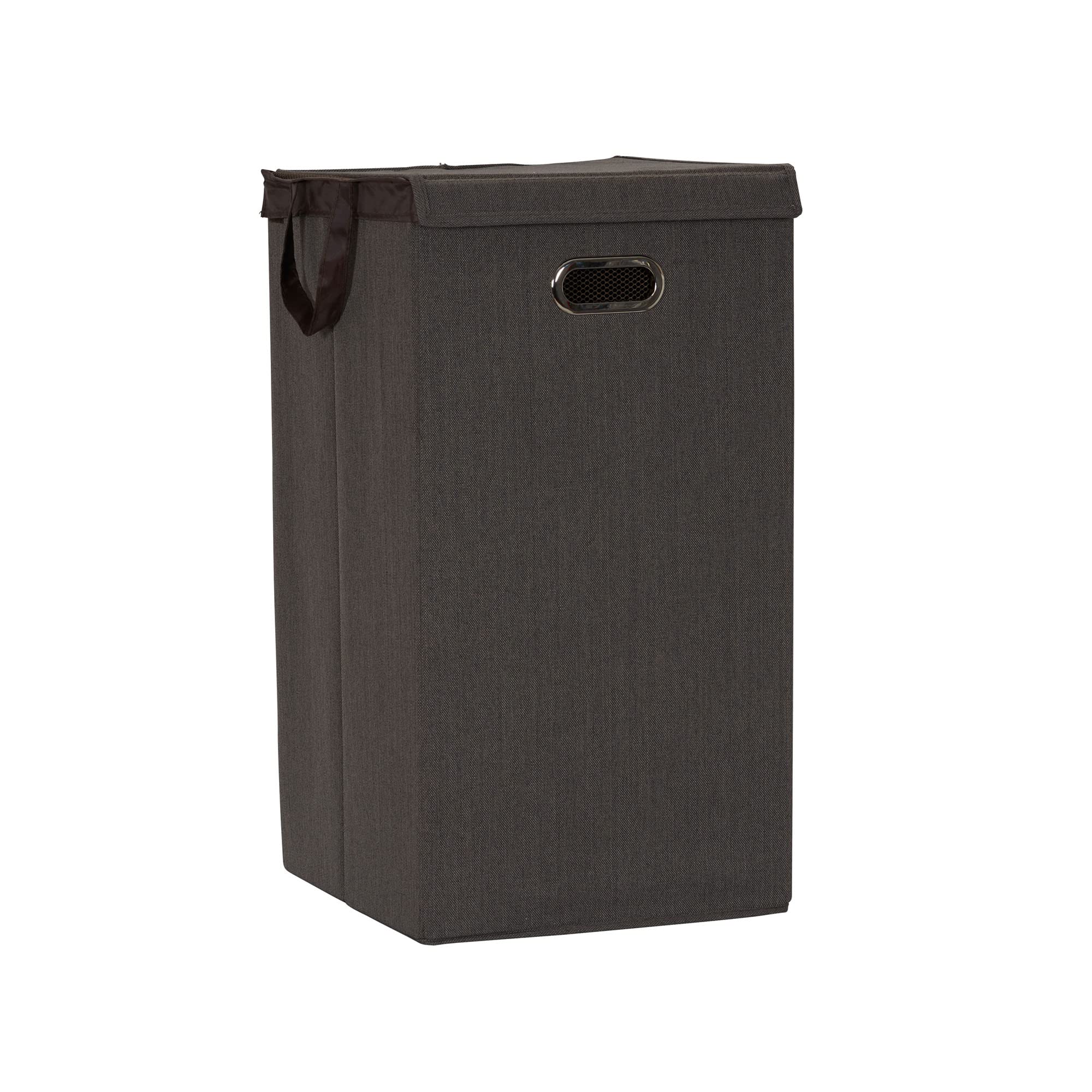 Photo 1 of Household Essentials, Cobblestone Laundry Hamper, Sturdy Polyester Sides with Attached Magnetic Lid